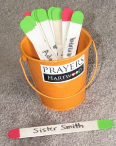 prayer bucket Names from a hat